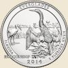 USA 25 cent (25) '' EVERGLADES '' Nemzeti Parkok '' 2014 UNC !